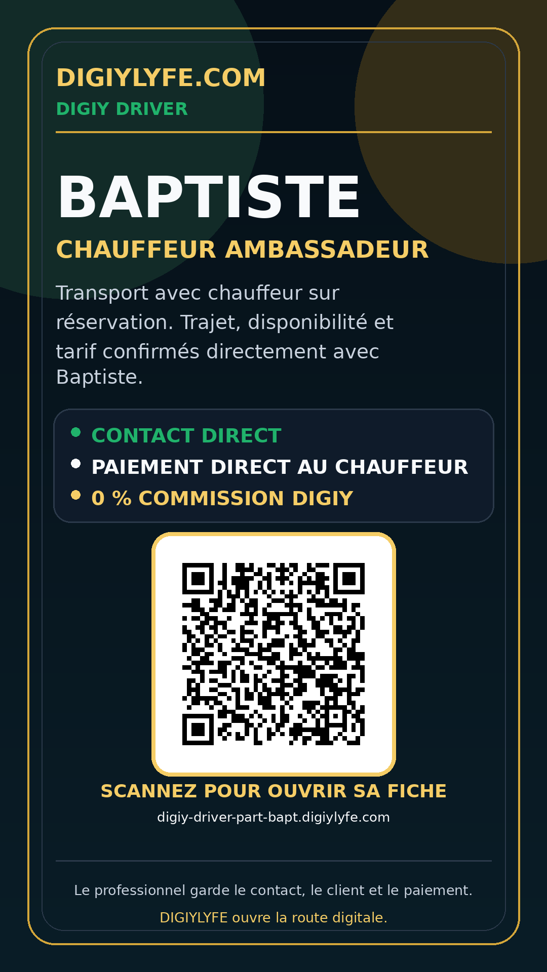 Carte DIGIY DRIVER de Baptiste